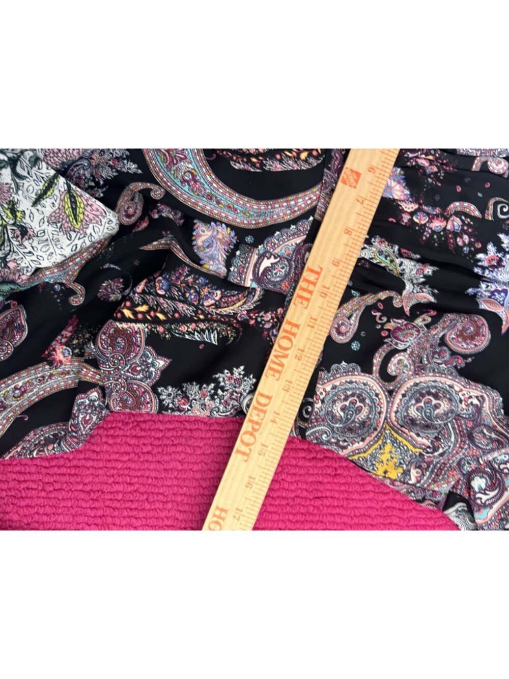 Express Womens 8 Colorful Artsy Paisley Long Sleeve Plunge Tie Neck Maxi Dress - Picture 7 of 8
